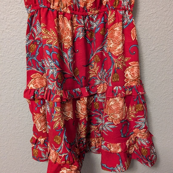 NWT Band Of The Free Connie Garnet Blush Boho Red Tiered Dress Tassels Sz. XS - Picture 8 of 12